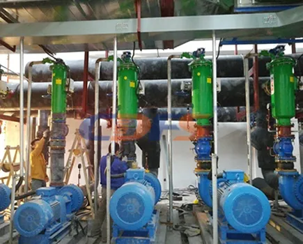 Filtración de agua de enfriamiento del edificio