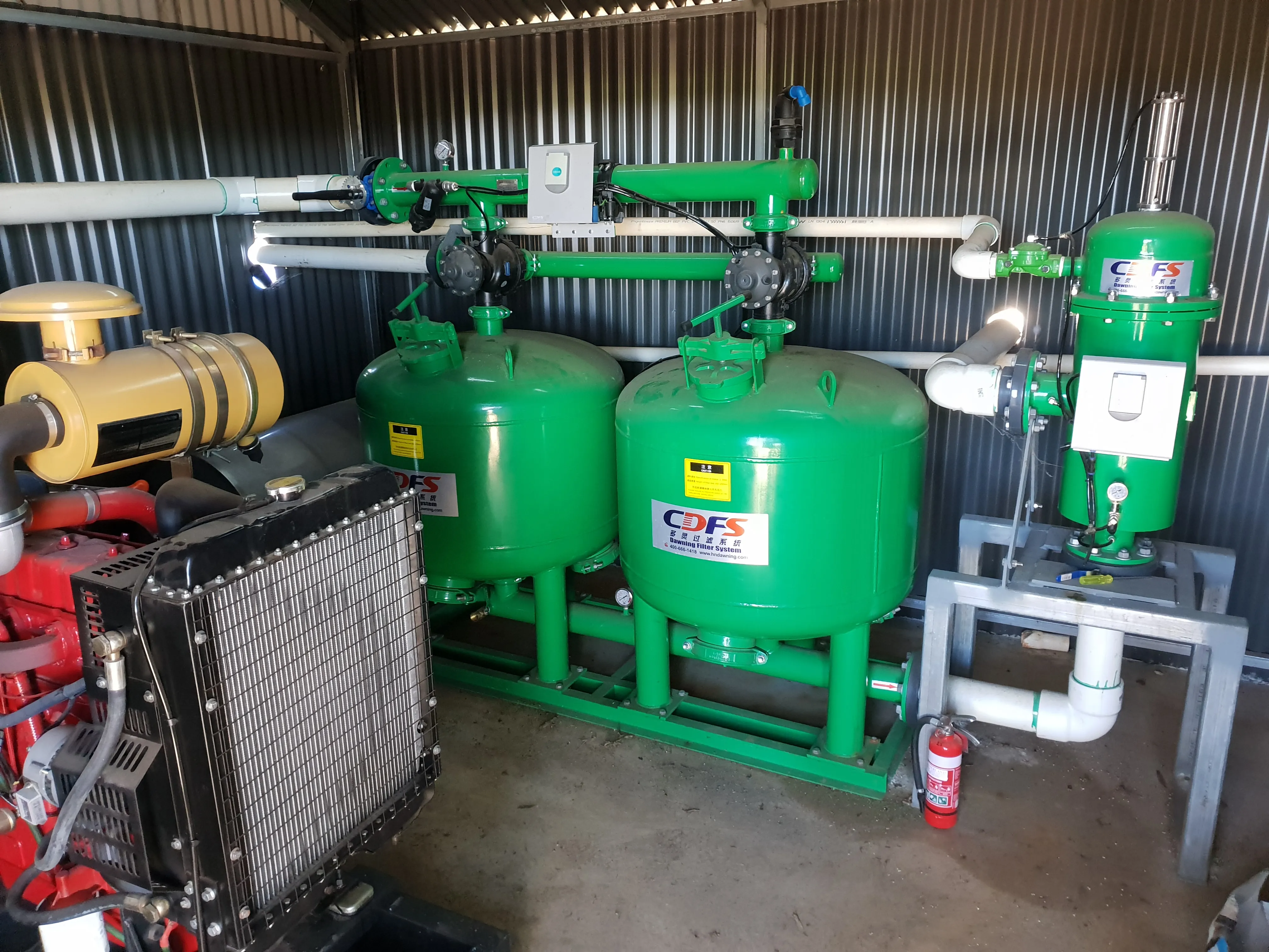 Proyecto de riego de agua del río Australia para viñedos